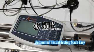 Sistema de prueba triaxial automático.