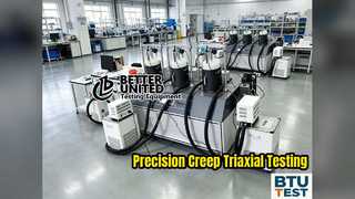 Aparato triaxial de fluencia automático con temperatura controlada y unidad triple